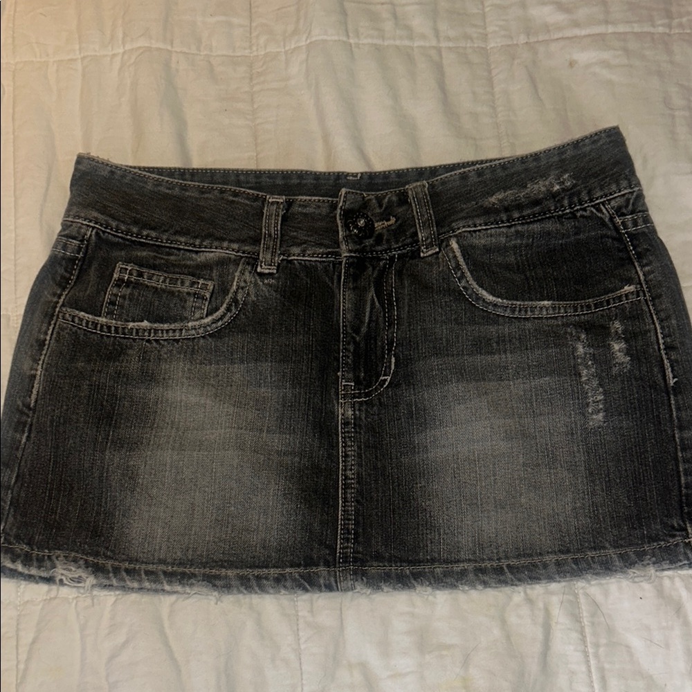 Zara Stylish Black Denim Skirt
